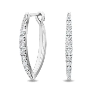 0.76ctw Lab-Grown Diamond Pointed Hoop Earrings in 14kt Gold