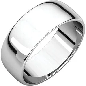 10K White 7mm Half Round Light Band