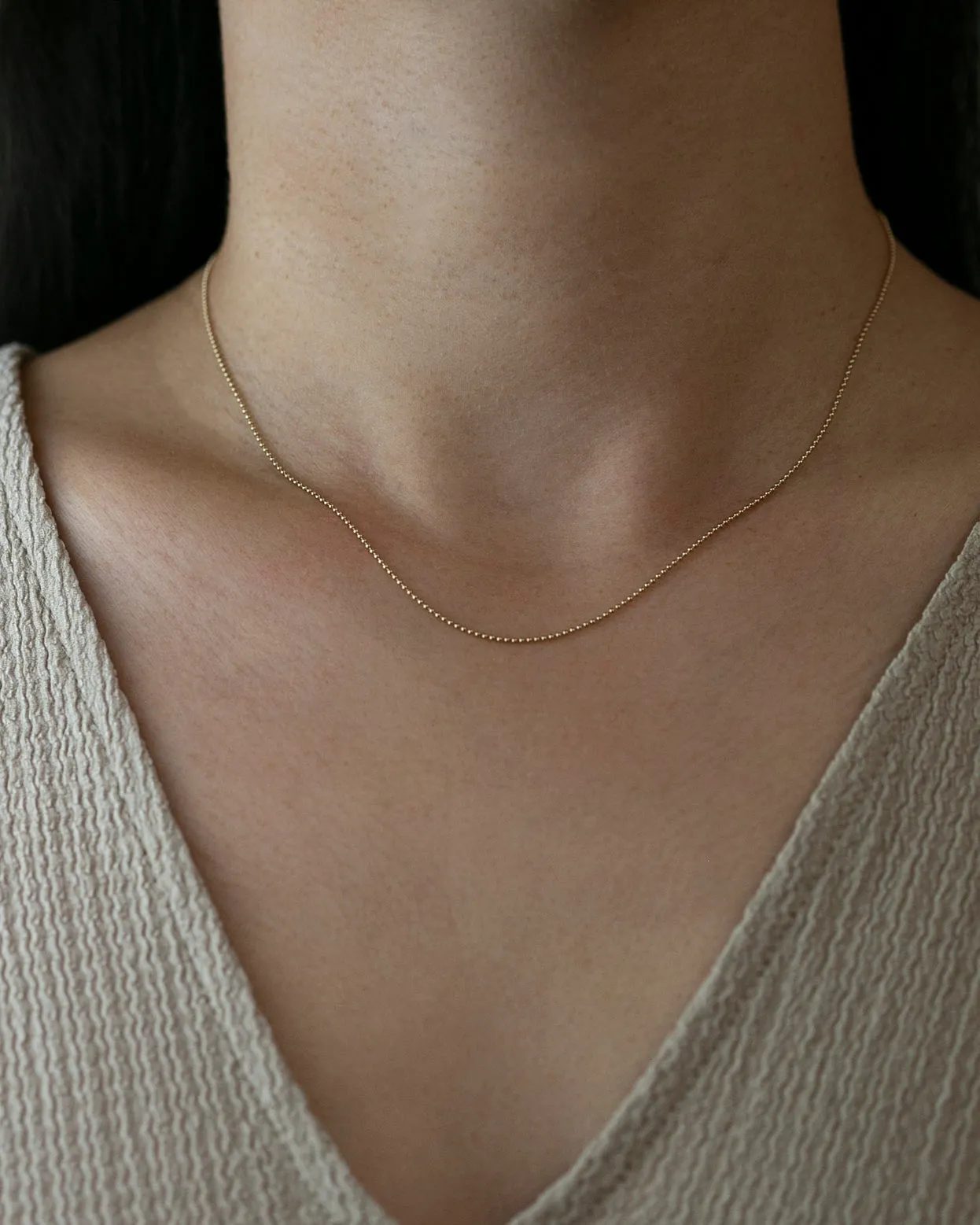 14k Bead Chain necklace