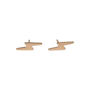 14k Gold Lightning Bolt Studs