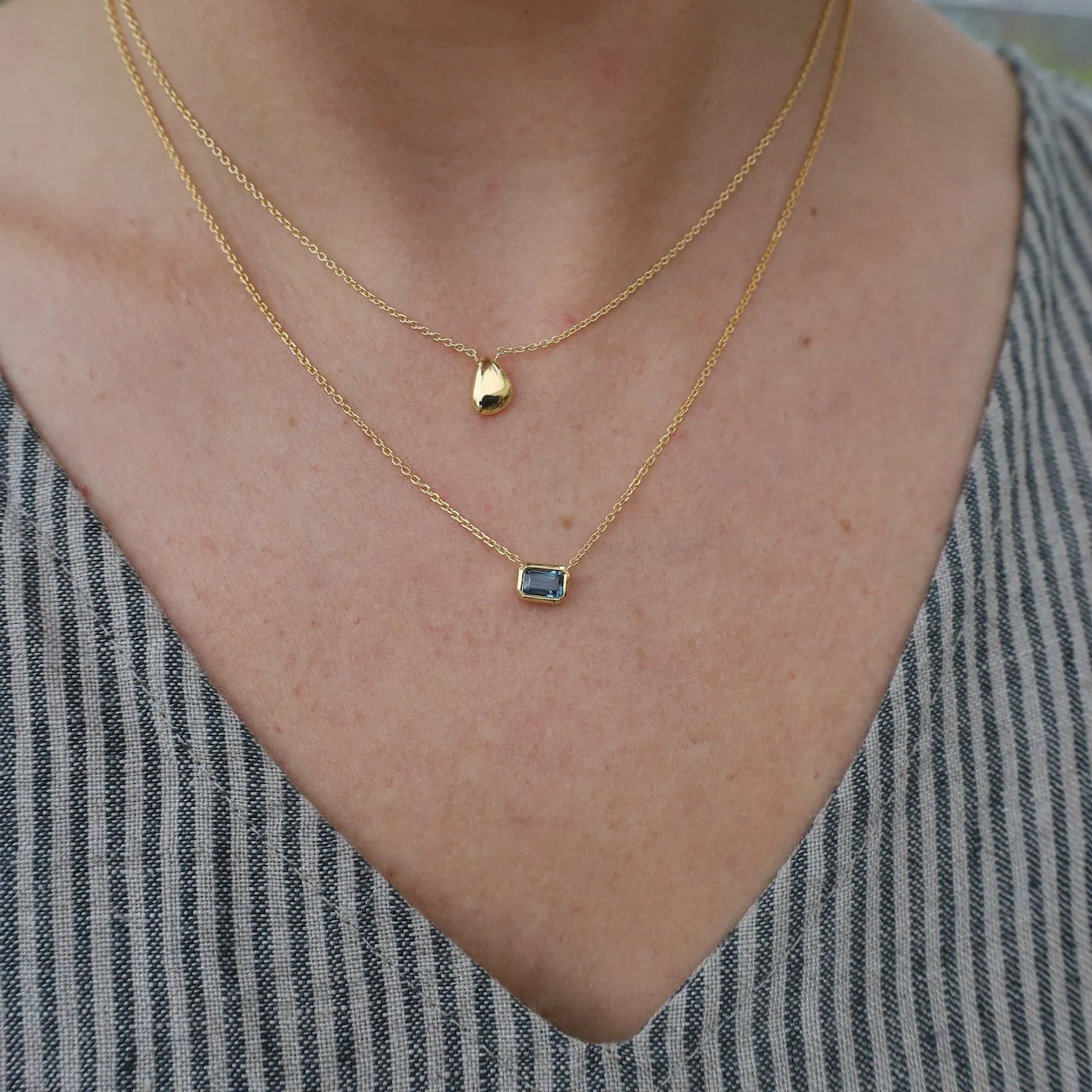 14K GOLD VERMEIL LITTLE BEAN NECKLACE