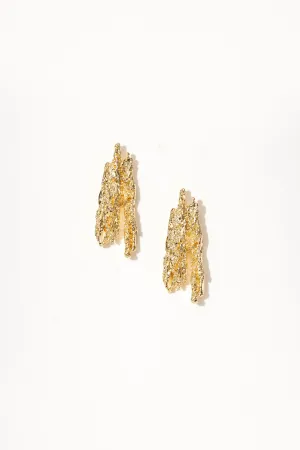 14K Lava Gold Earrings