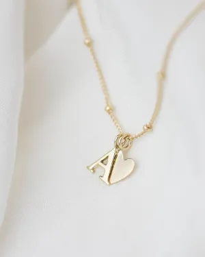 14k Satellite Letter Necklace