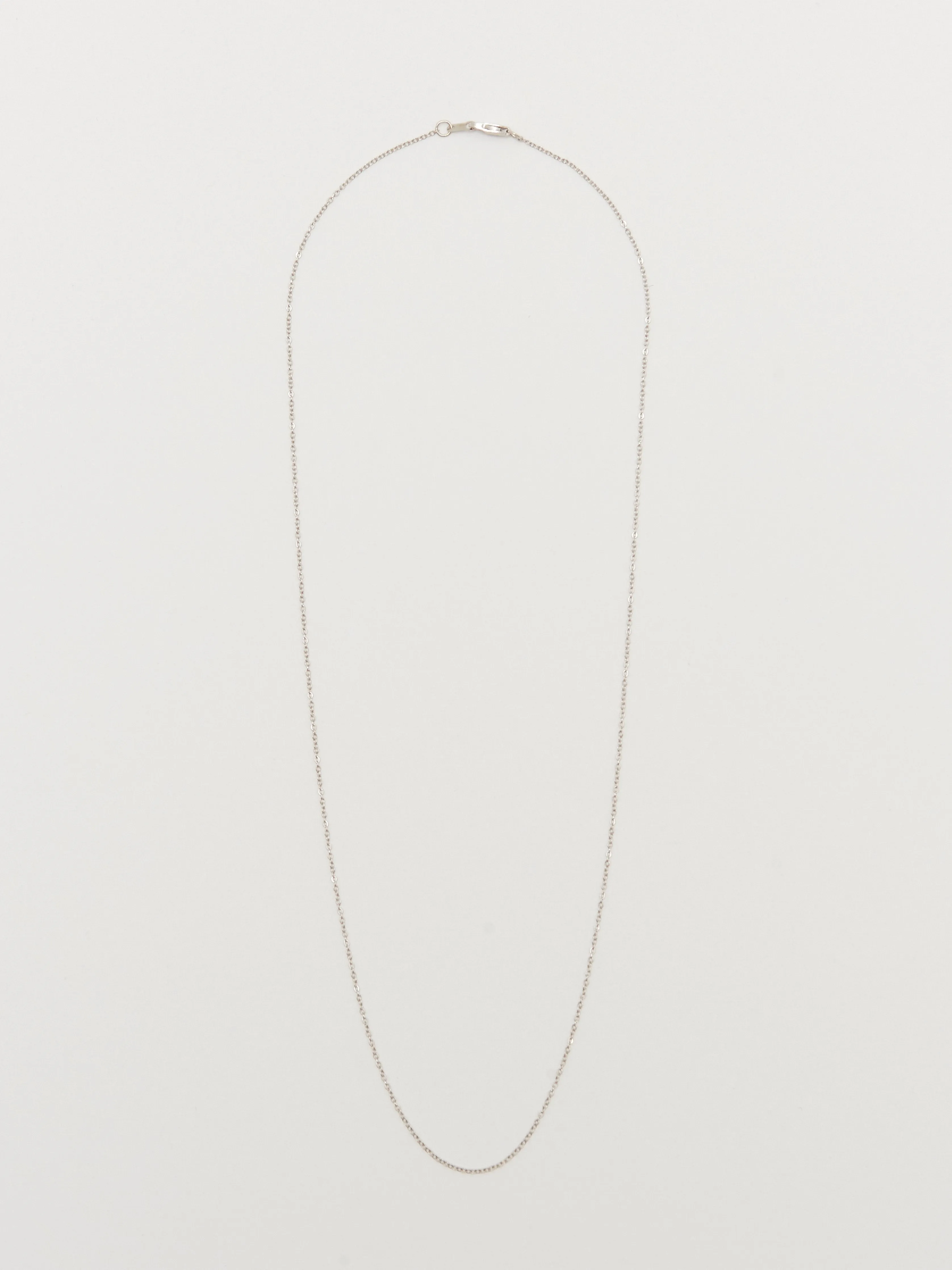 14K White Gold 18" Simple Necklace