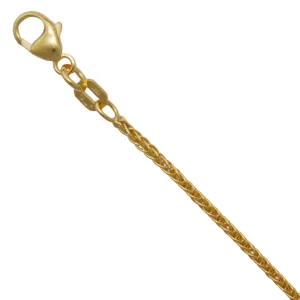 18" Gold Plated Round Wheat Chain