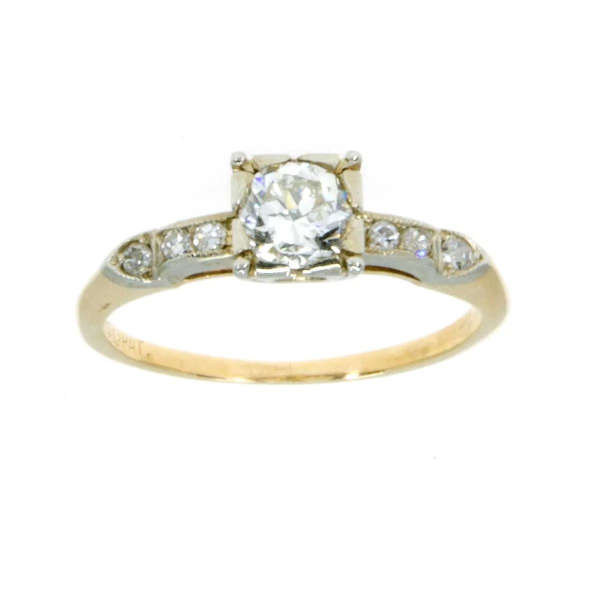 1940s 14K Diamond Engagement Ring