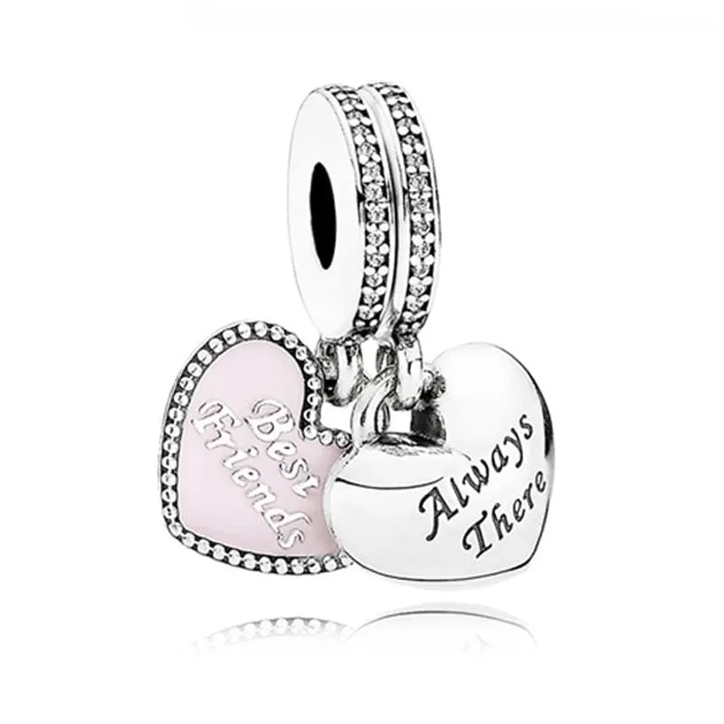 925 Sterling Silver Love heart Bead charm