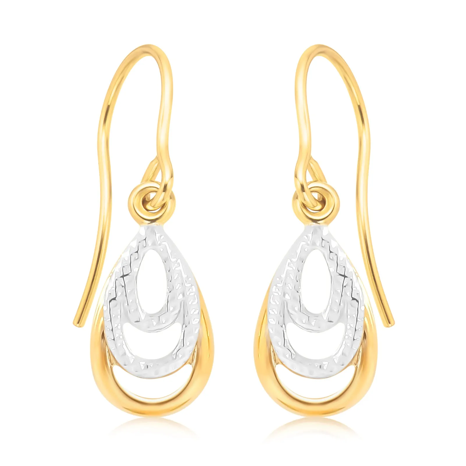 9ct Yellow Gold Tear Dop Earrings