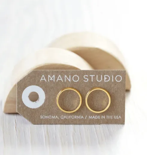 Amano Studio | Modern Gold Circle Studs