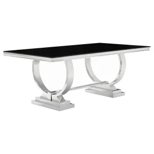 Antoine Hollywood Glam Silver Dining Table