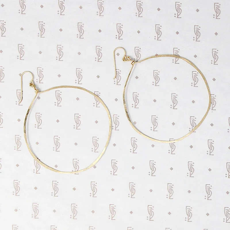 Artisan Gold Filled Hammered Hoops by Brin