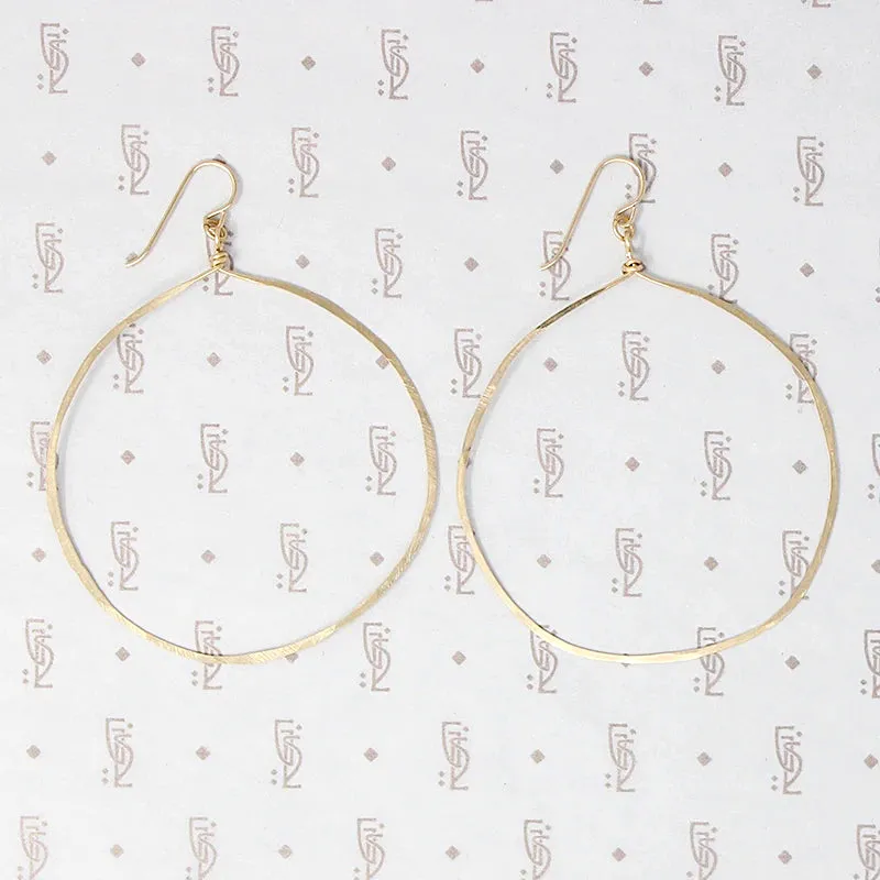 Artisan Gold Filled Hammered Hoops by Brin