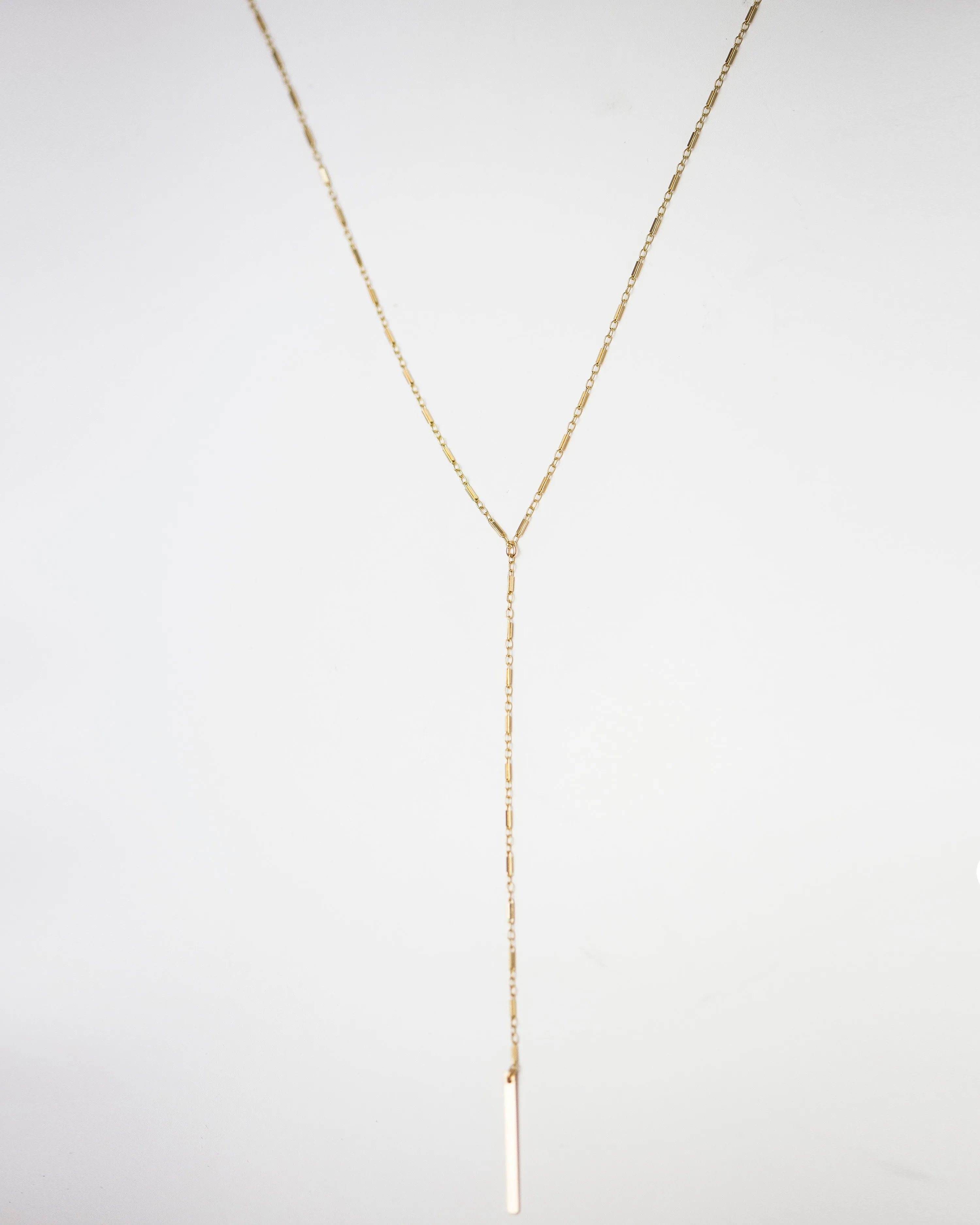 Bar Chain Lariat Necklace