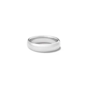 Barrel 5mm Wedding Band 18ct White Gold