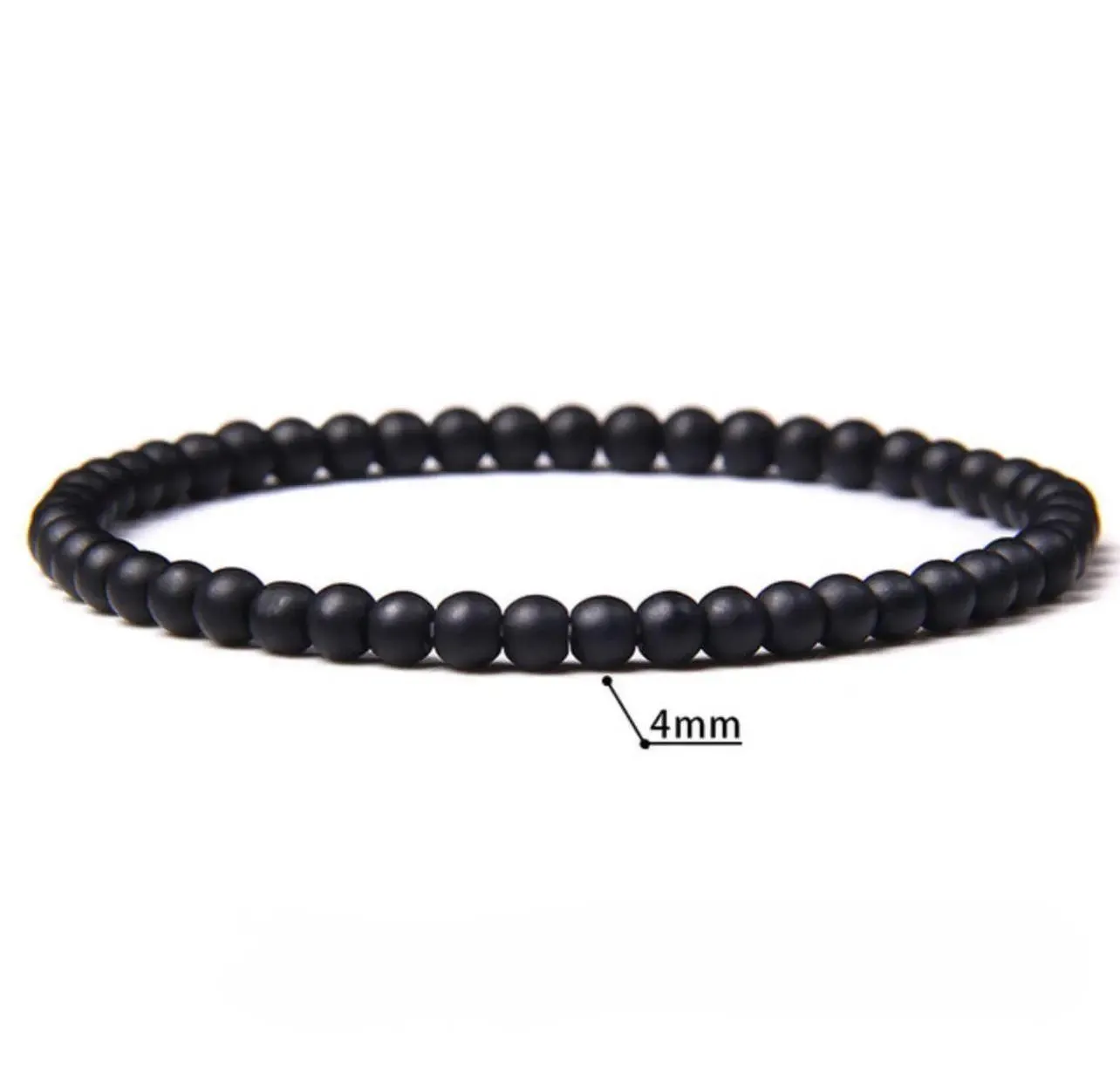 Black Onyx Matt stone Handmade Bracelet