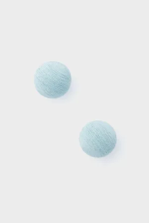 Blue Silk Casey Studs