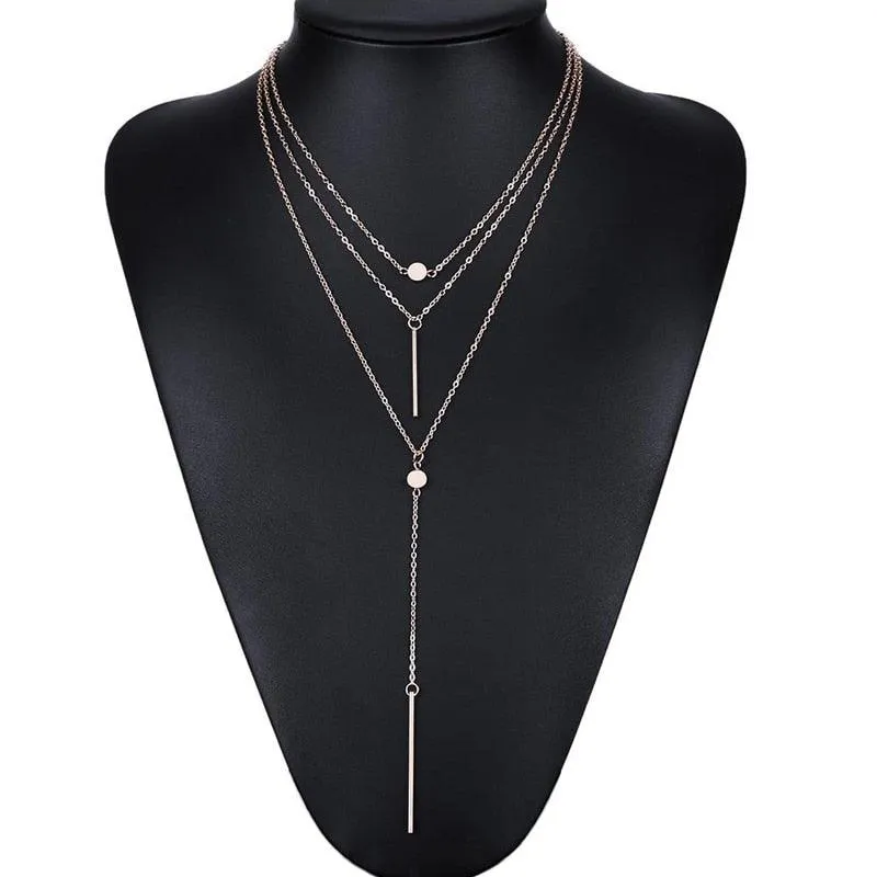 Bohemian Long Pendant Layered Necklaces