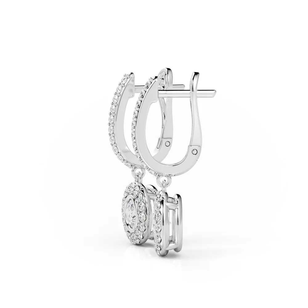 Bright Light Lever Back Earrings 1 Natural Diamonds in White Gold