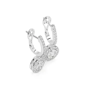 Bright Light Lever Back Earrings 2 Natural Diamonds in White Gold