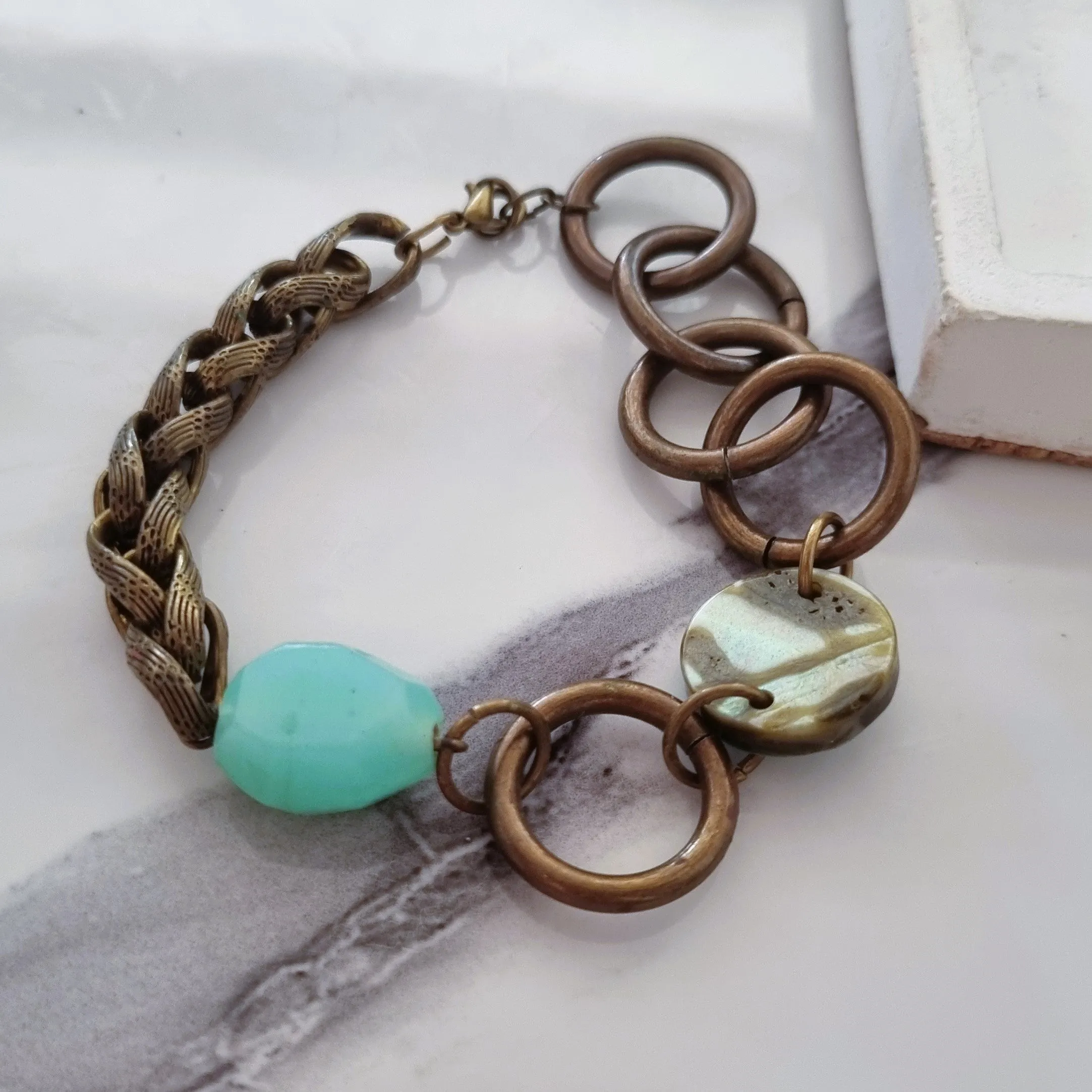 Bronze chain bracelet