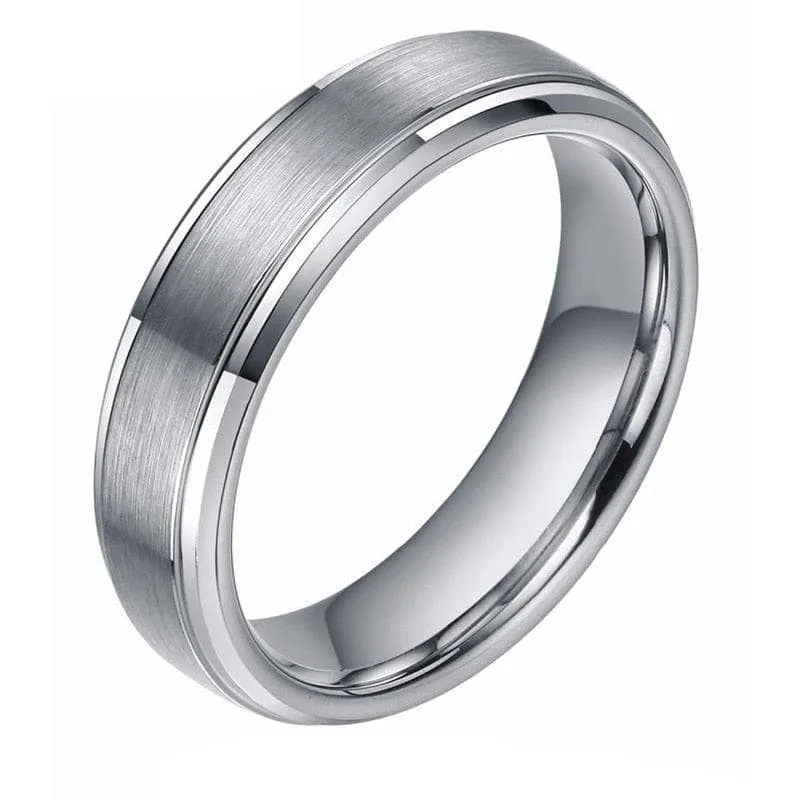 Classic Men's 6mm Tungsten Carbide Wedding Band