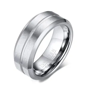 Classic Men's 8mm Tungsten Carbide Wedding Band