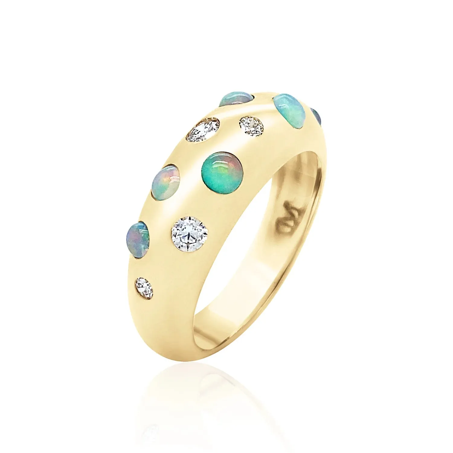 Classic Wavey Gemstone Ring