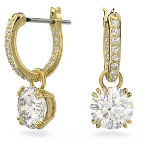 CONSTELLA PENDANT DROP EARRINGS, WHITE, GOLD-TONE PLATED