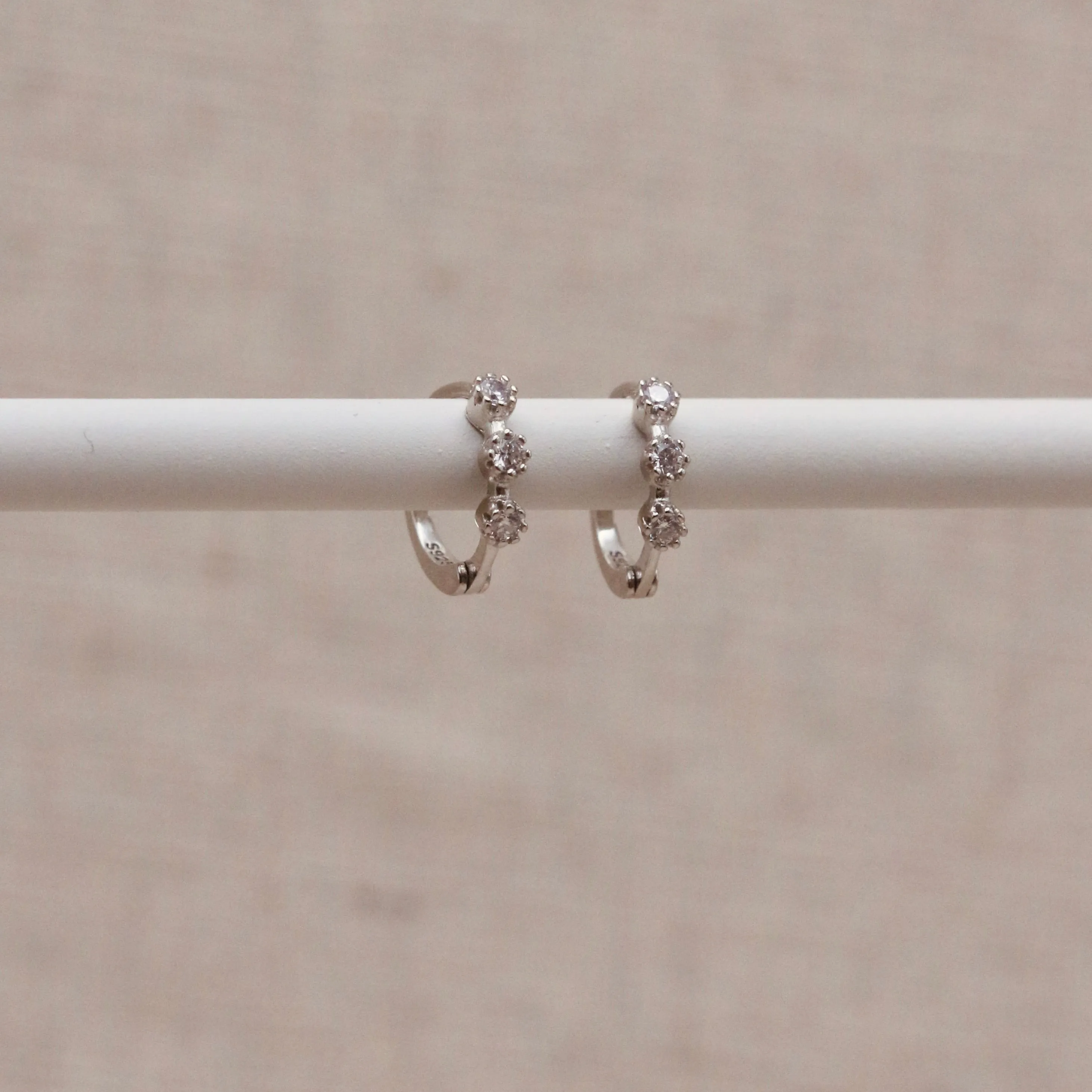 Diamanté Huggie Hoops