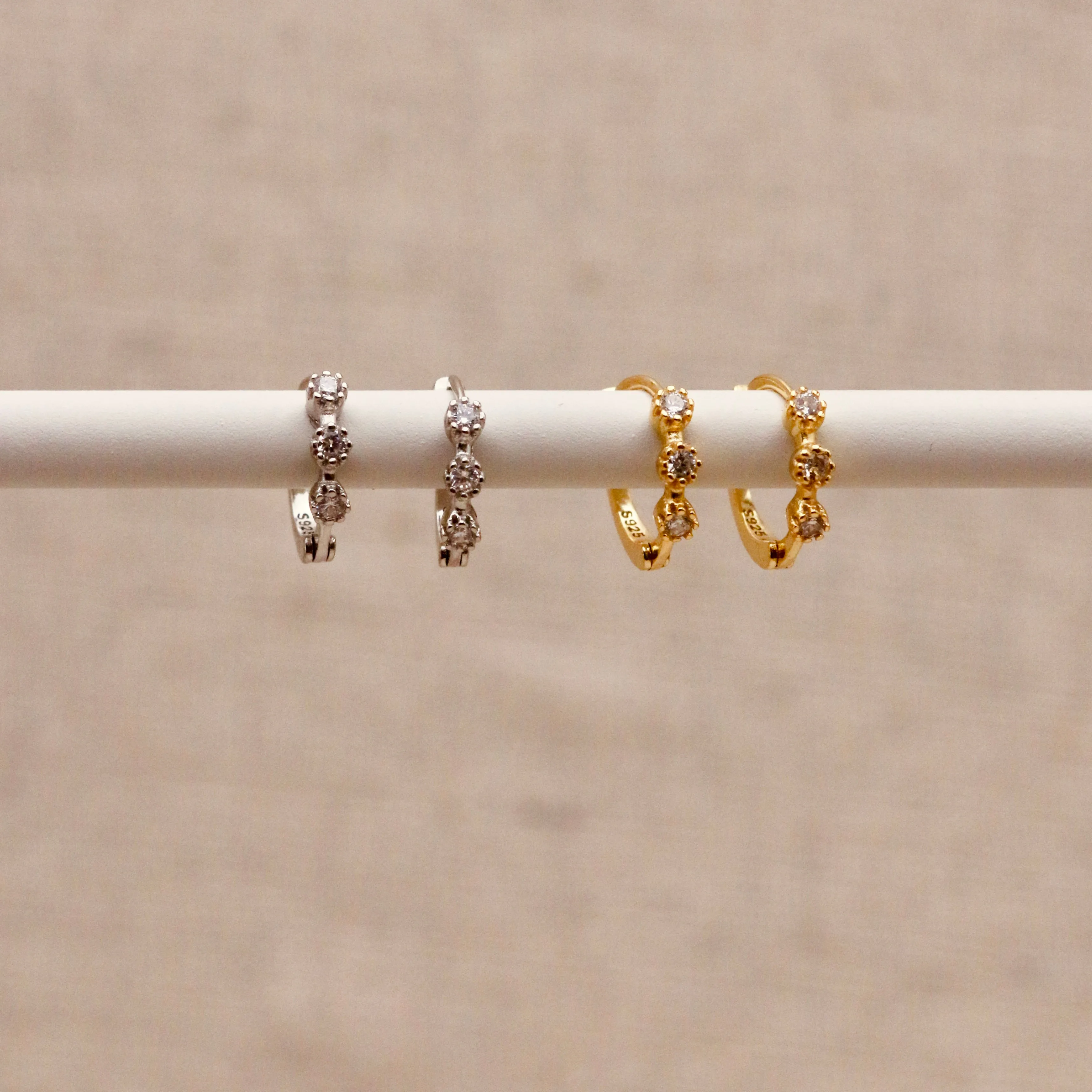 Diamanté Huggie Hoops