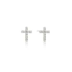 Diamond Cross Studs