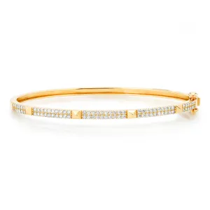 DIAMONDS & STUDS BANGLE, 14kt GOLD