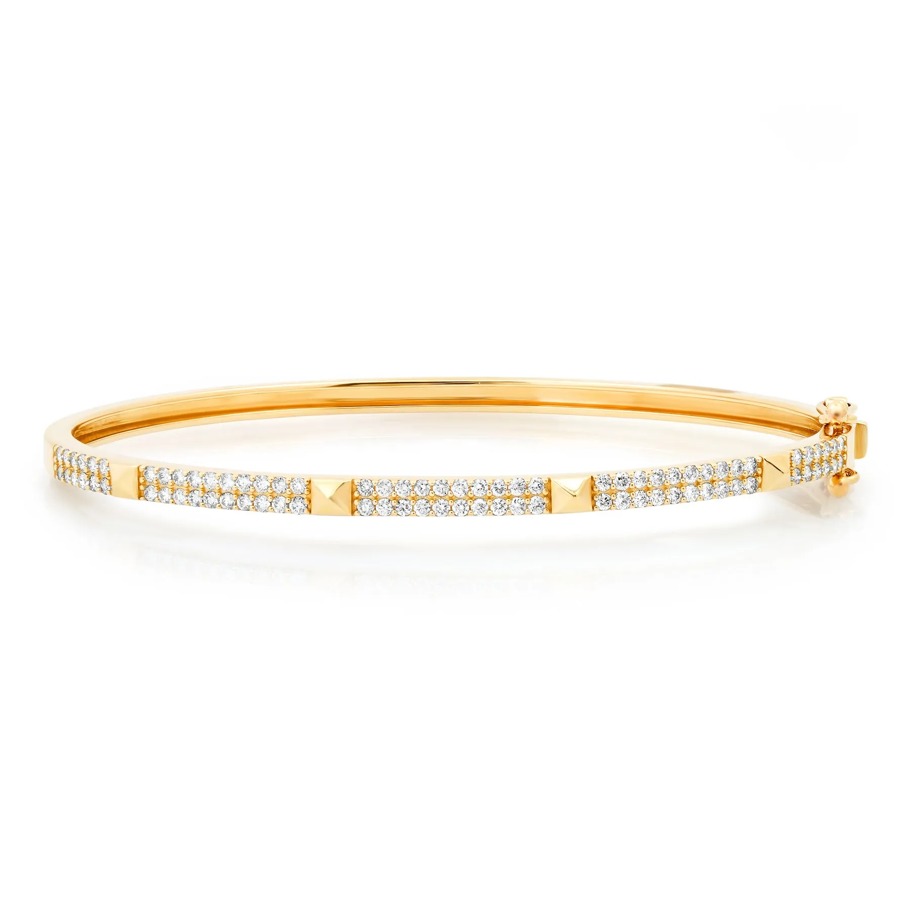 DIAMONDS & STUDS BANGLE, 14kt GOLD