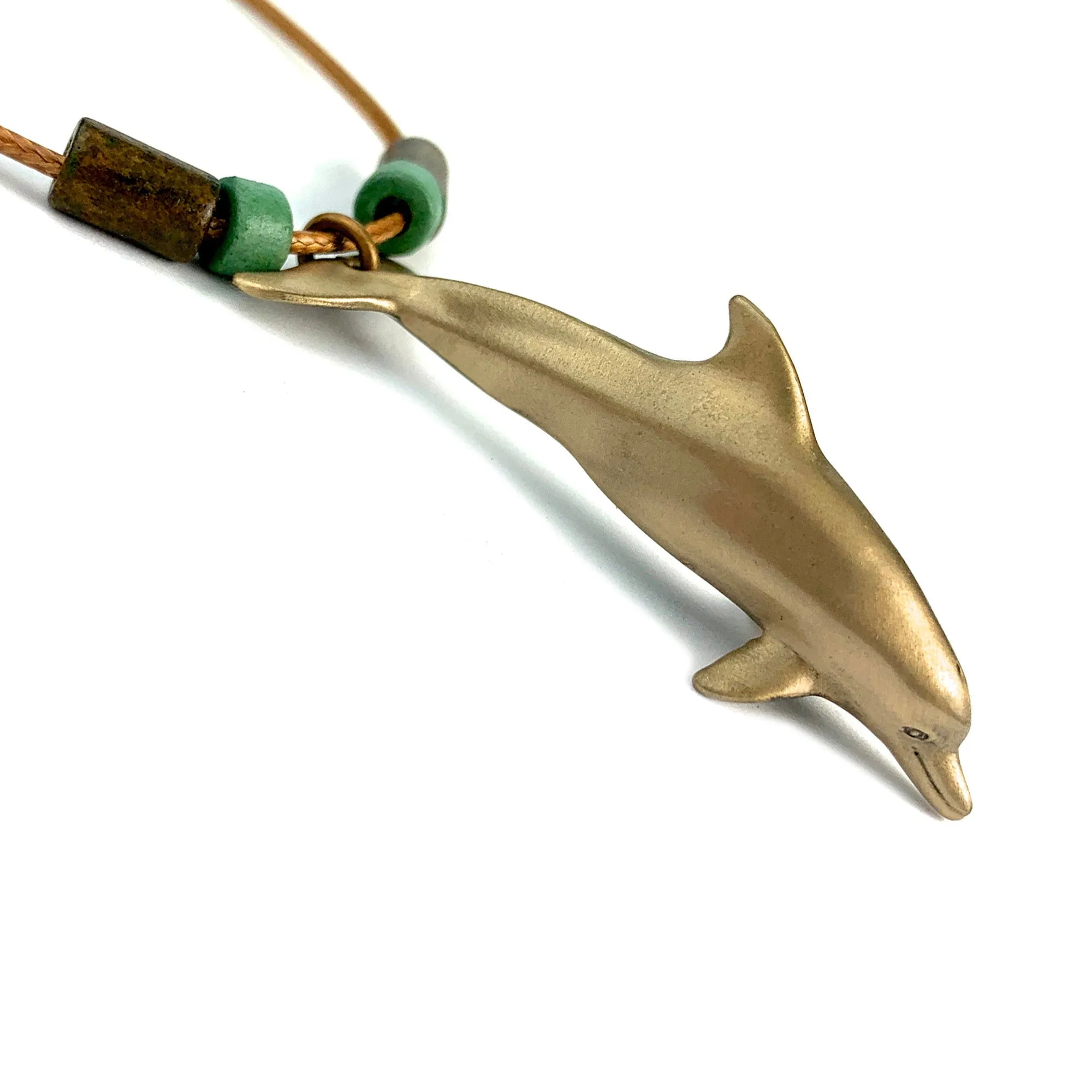 Dolphin Necklace for Women- Bronze Dolphin Pendant, Boho Dolphin Necklace, Bronze Dolphin Jewelry for Women, Boho Jewelry for Women, Beachy Necklaces