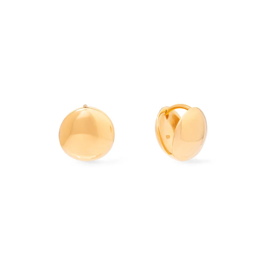 Dome 14K Gold Vermeil Stud Earrings