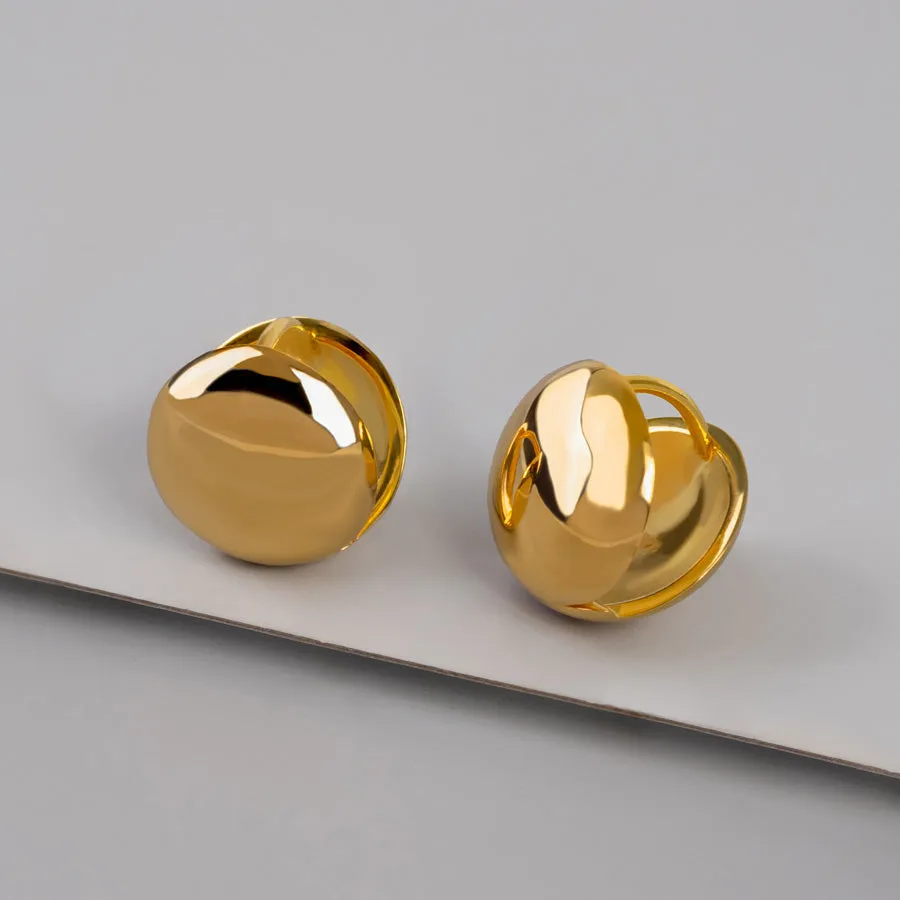 Dome 14K Gold Vermeil Stud Earrings