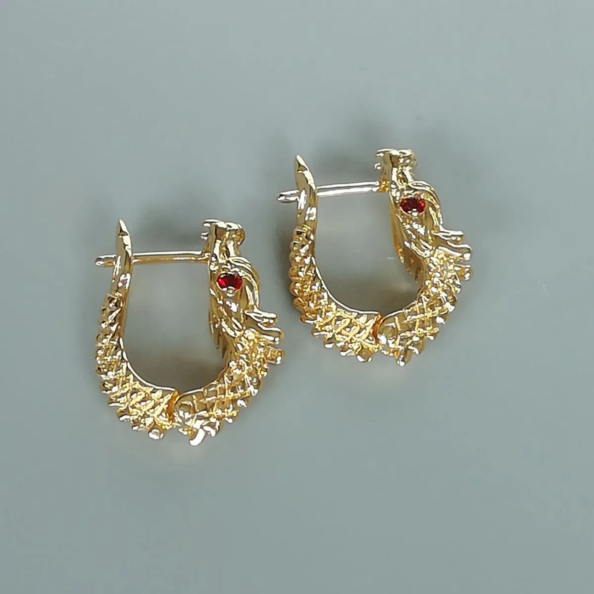 Dragon gold hoops | Game of thrones | Egyptian gold hoops | Dramatic gold hoops | Gold hoops | E855