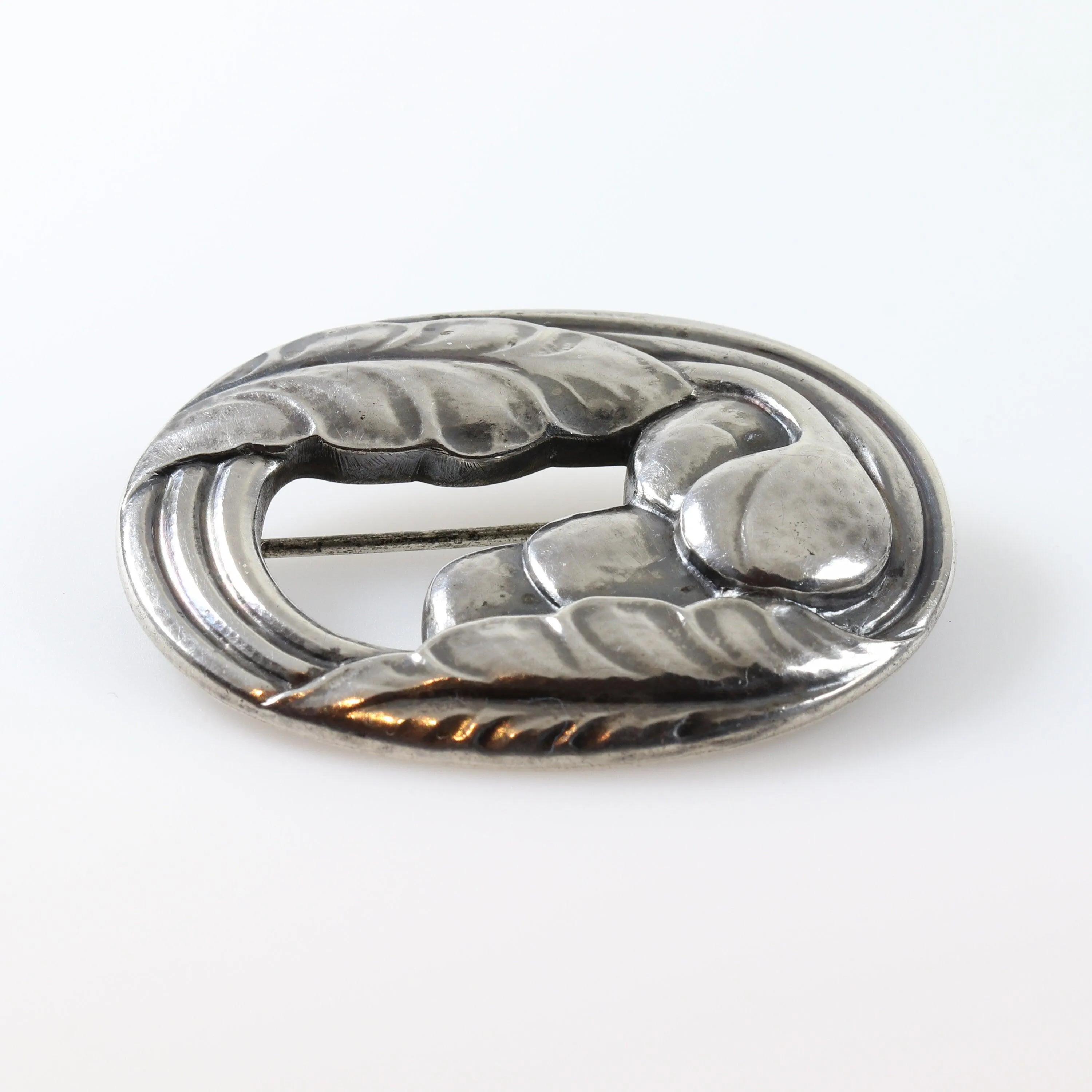 Early Georg Jensen Jewelry | Foliate Berry Art Nouveau Silver Vintage Brooch 18