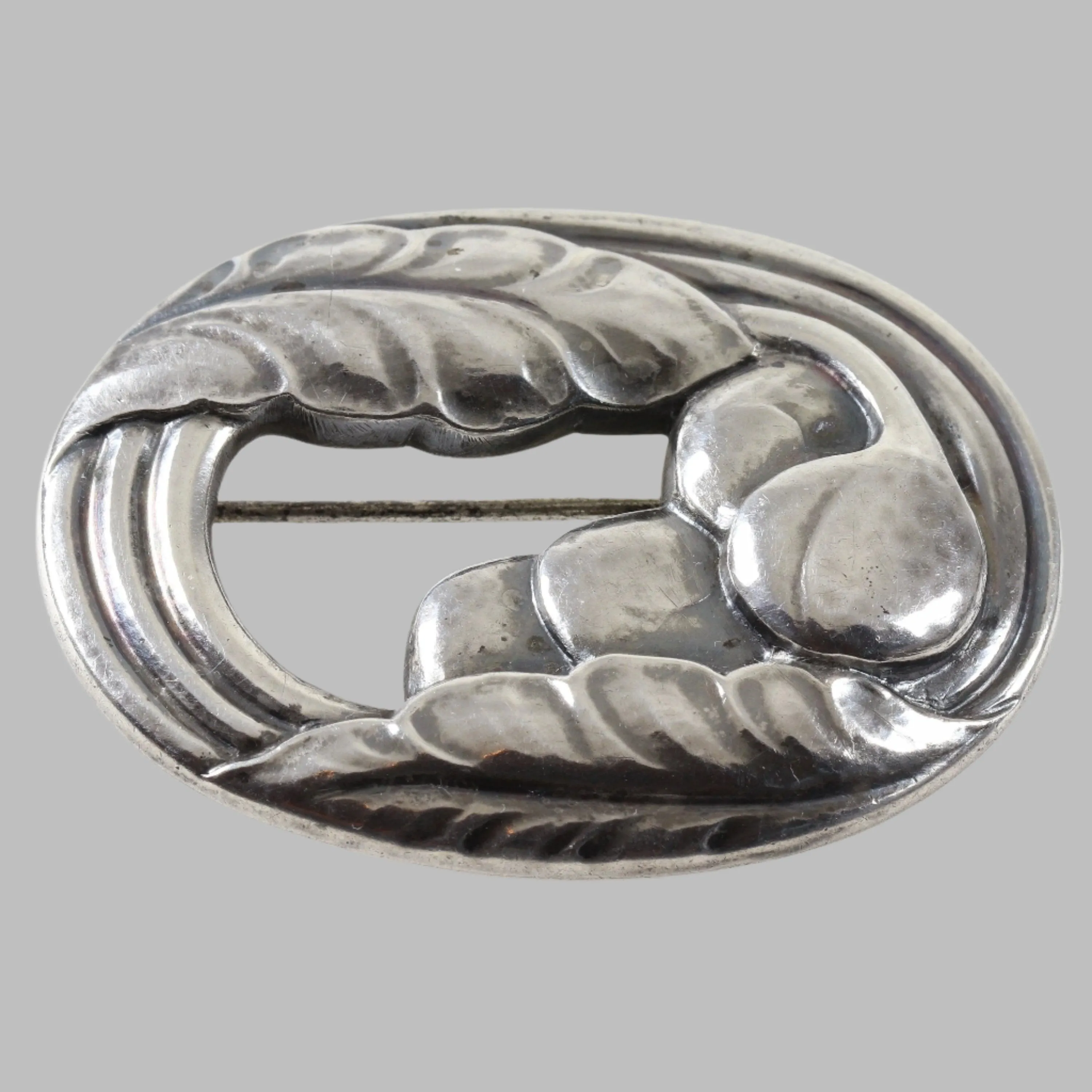 Early Georg Jensen Jewelry | Foliate Berry Art Nouveau Silver Vintage Brooch 18