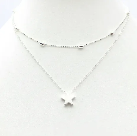 European cross-border jewelry Street simple fashionista Heart Pendant Necklace bronze multi clavicle