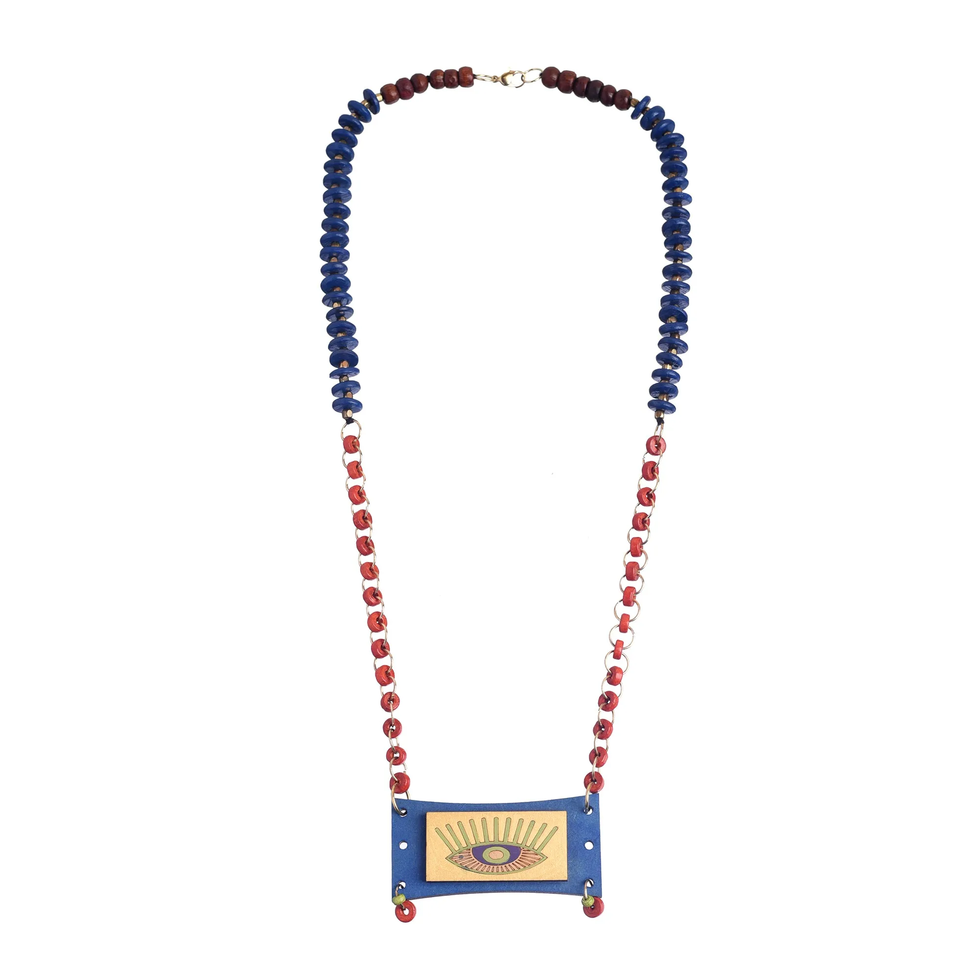 Evil Eye' Round-A Handcrafted Tribal Dhokra Necklace