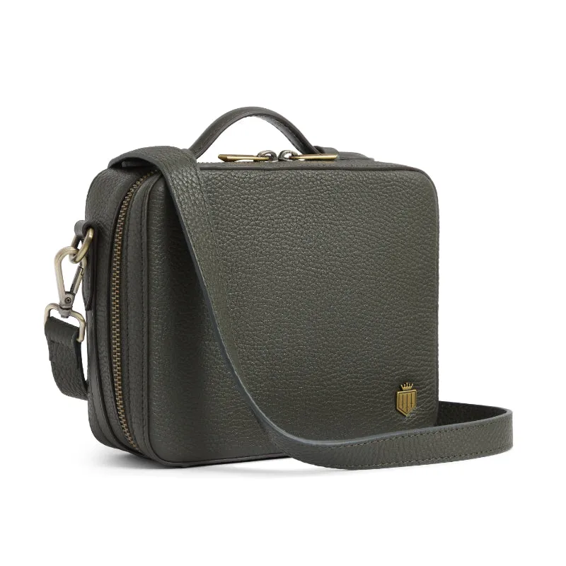 Fairfax & Favor Buckingham Ladies Cross Body Bag - Moss Green Leather