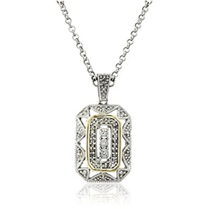 Fashion Simple Crystal Pendant Necklace