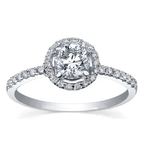 Floating Round Canadian Diamond Engagement Ring