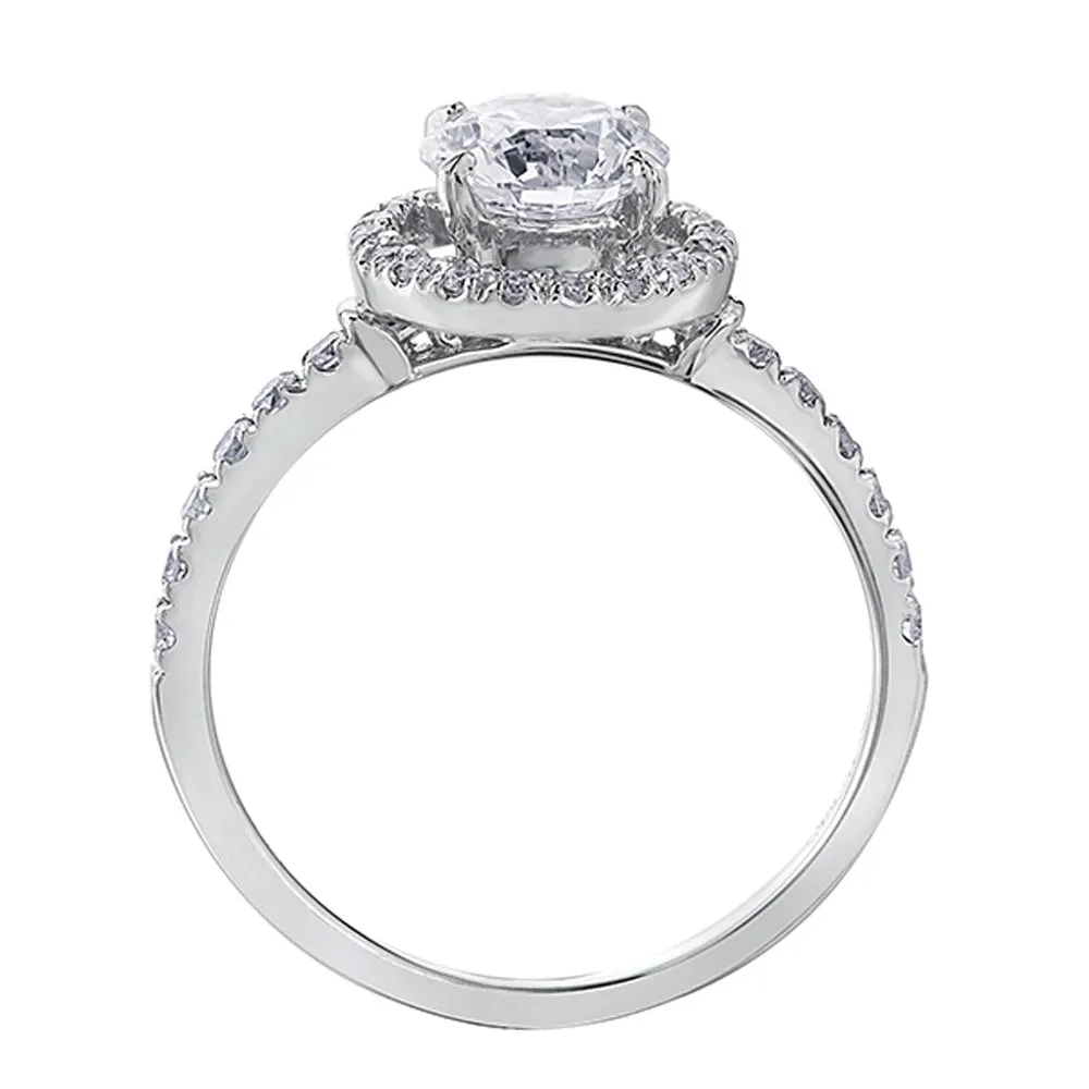 Floating Round Canadian Diamond Engagement Ring