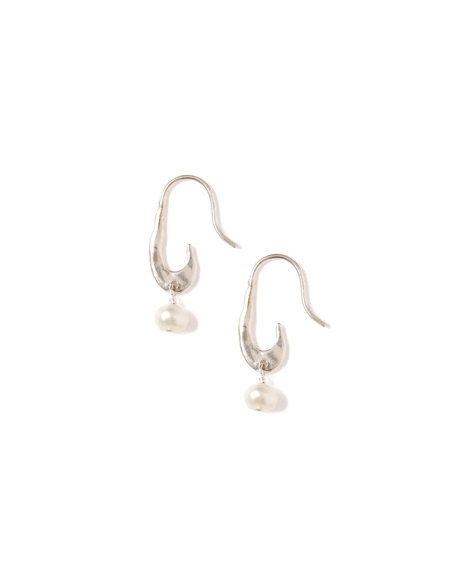 Gala Mini Pearl Crescent Earrings