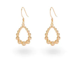 Gold Dotted Teardrop Earrings