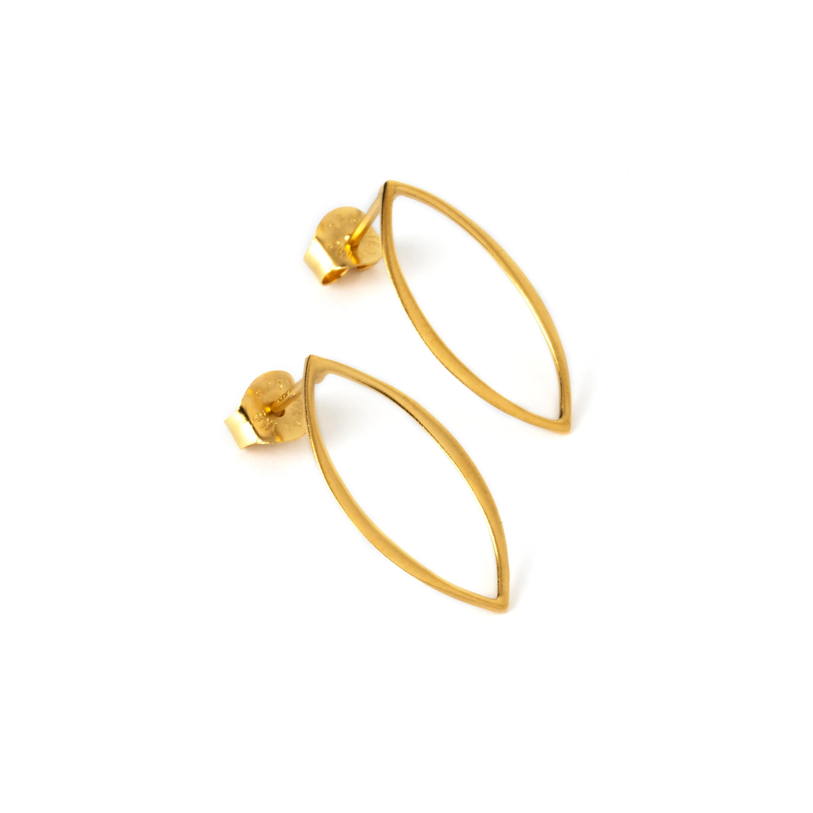 Gold Marquis Stud Earrings