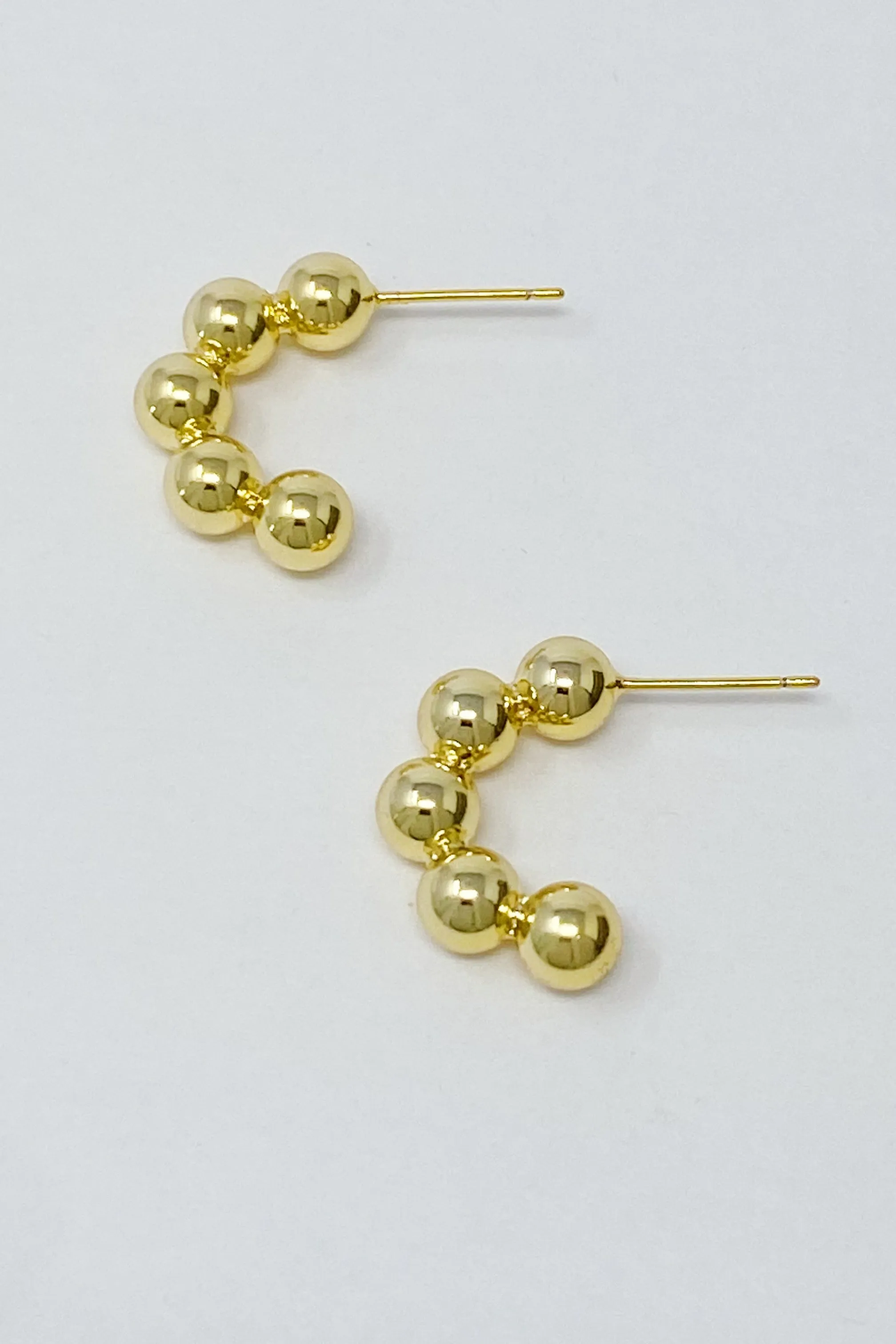 Golden Dots Hoop Earrings