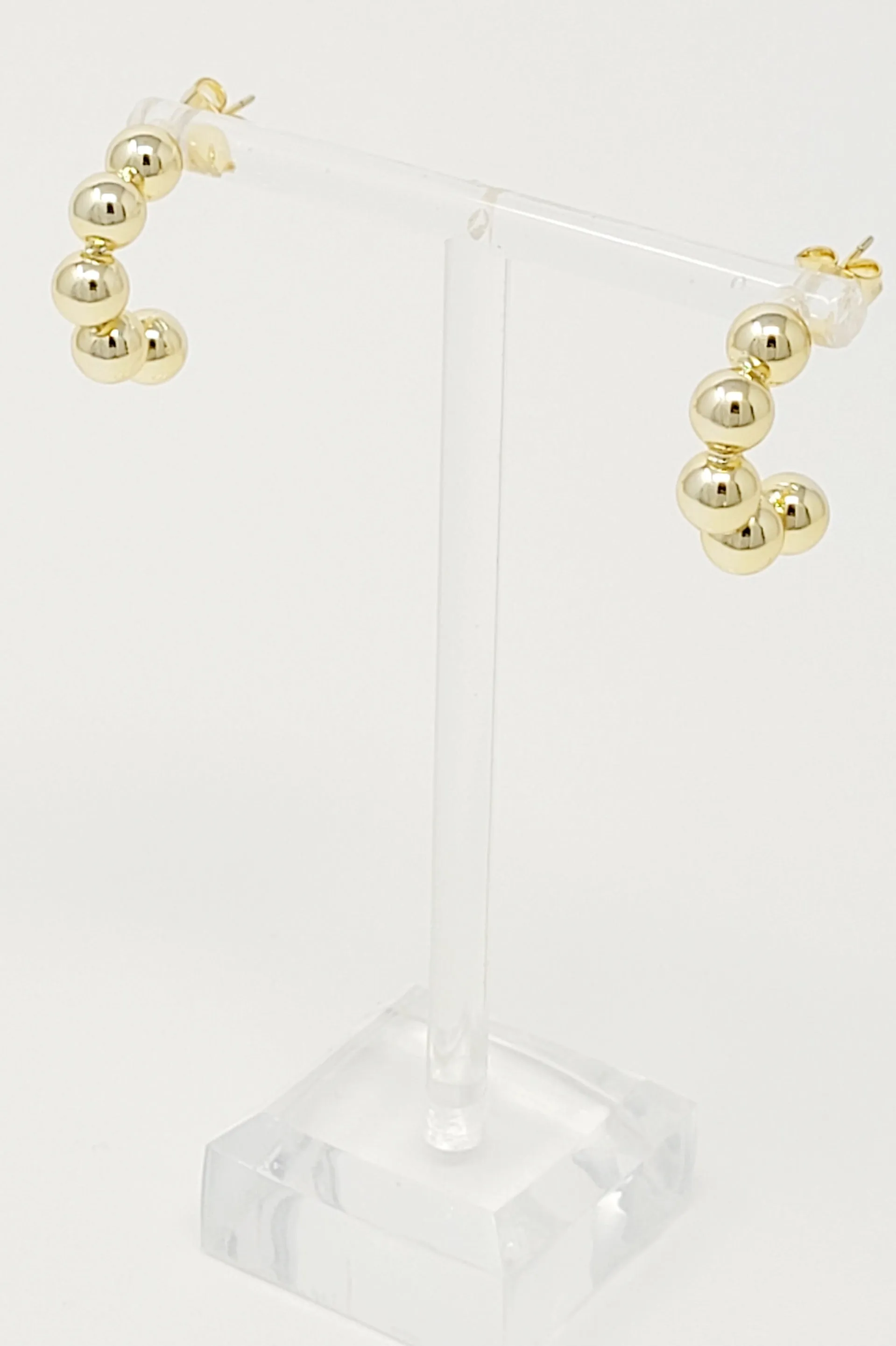 Golden Dots Hoop Earrings